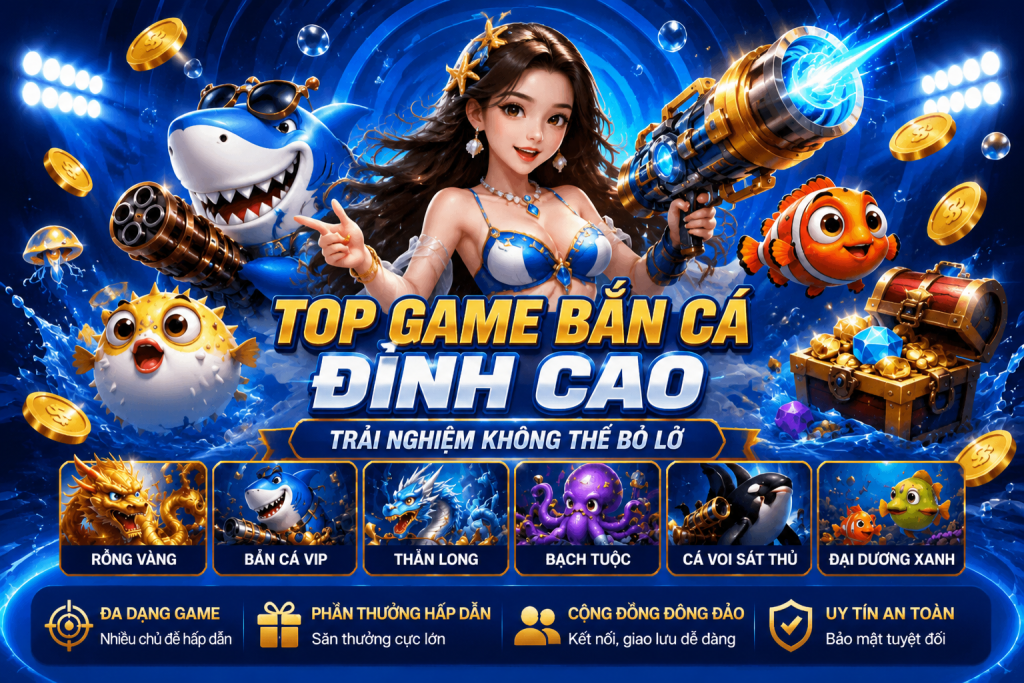 Bắn cá 8XBET với boss đại dương, vũ khí đa dạng và nhiều phòng chơi trực tuyến