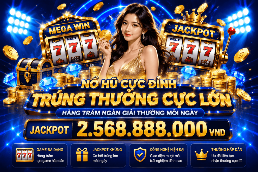 Không gian nổ hũ 8XBET với nhiều trò slot online và vòng quay hấp dẫn