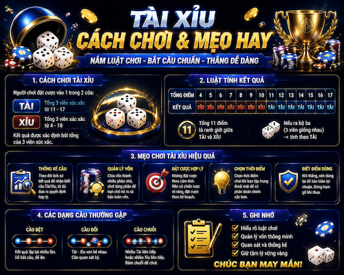 Hướng dẫn chơi tài xỉu 8XBET cho người mới, kiểm tra cửa cược và quản lý vốn